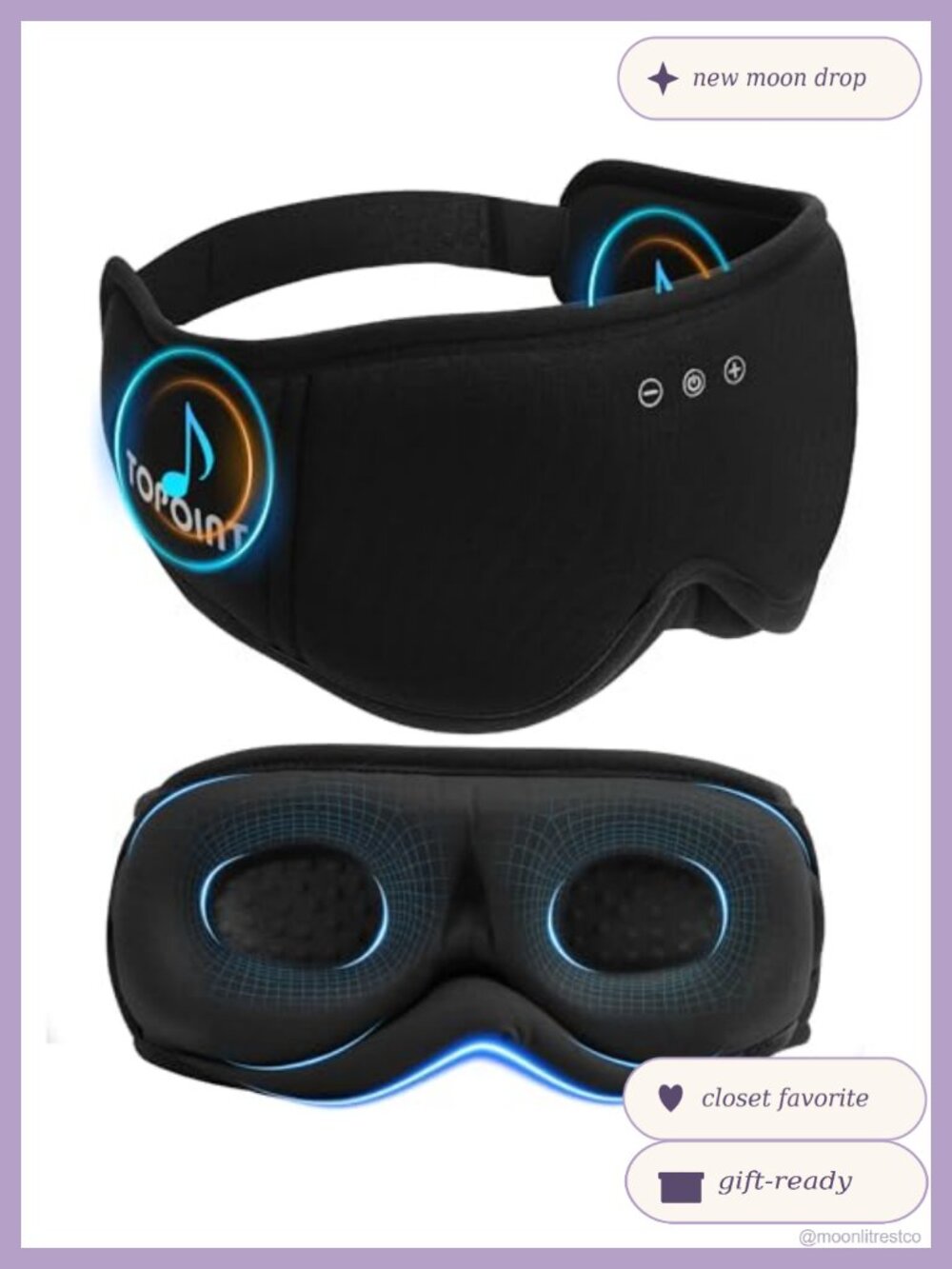 Bluetooth Sleep Mask Headphones 3D Blackout Bamboo Cotton Eye Mask